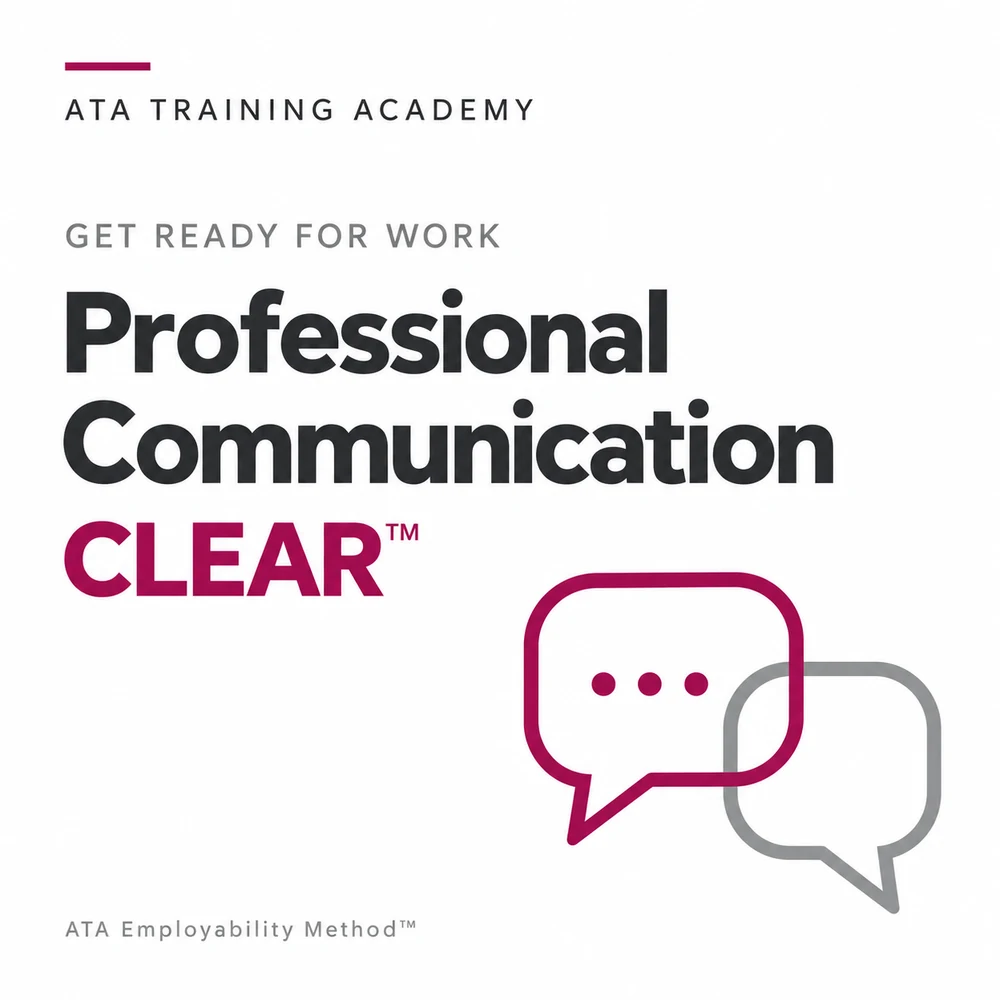 Professional Communication, CLEAR™: a Get Ready for Work card from the ATA Employability Method™