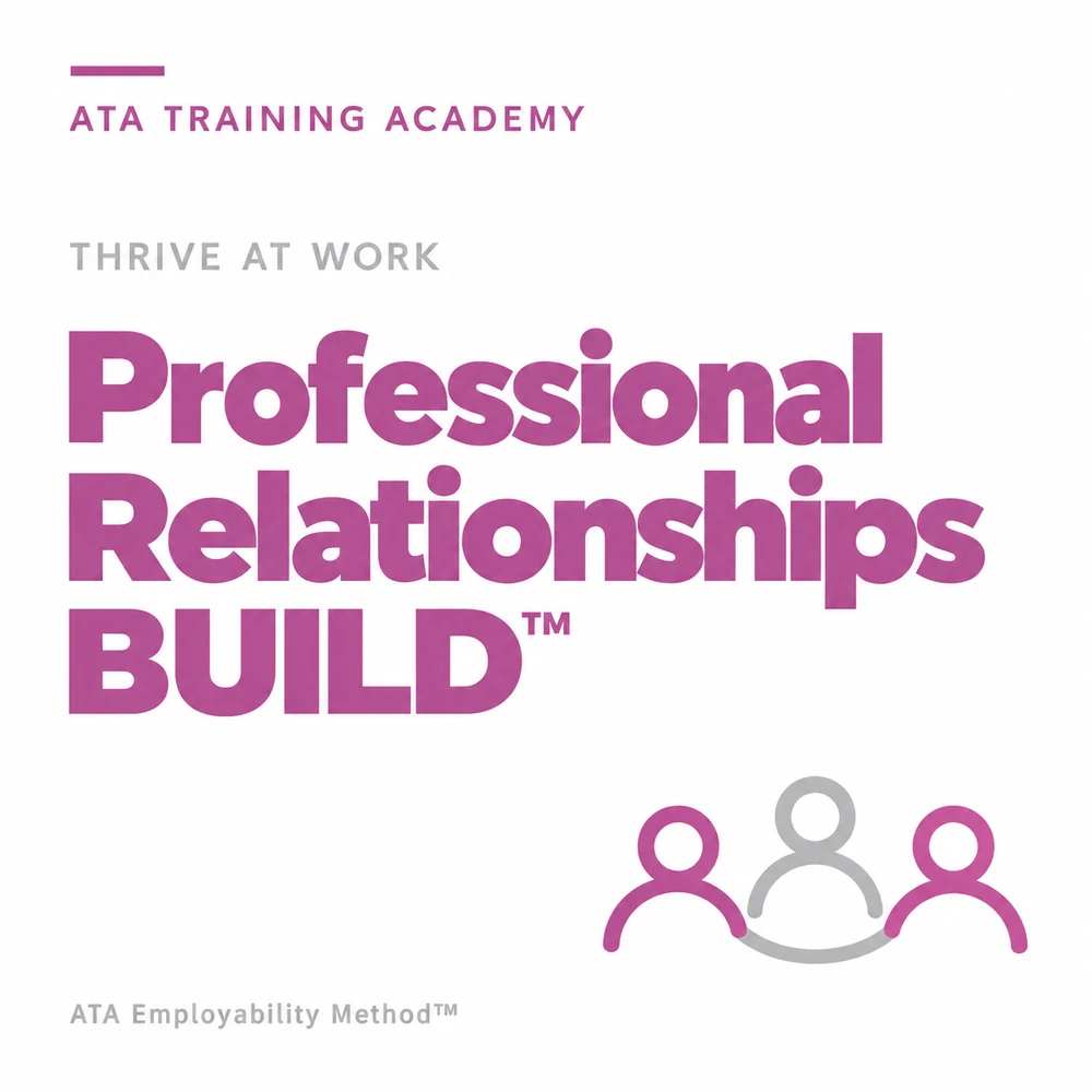 Professional Relationships, BUILD™: a Thrive at Work card from the ATA Employability Method™